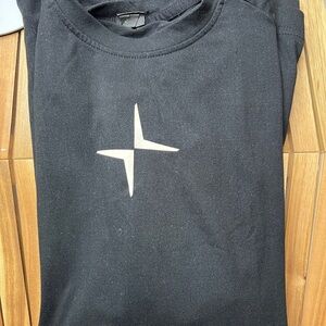 Black T-Shirt with White Star Logo